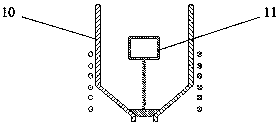 Continuous semi-solid slurry preparing device and method capable of inhibiting segregation of Sn element in ZCuSn10P1 alloy