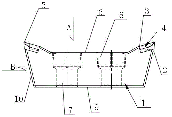 Tooth head structure used for waste treatment