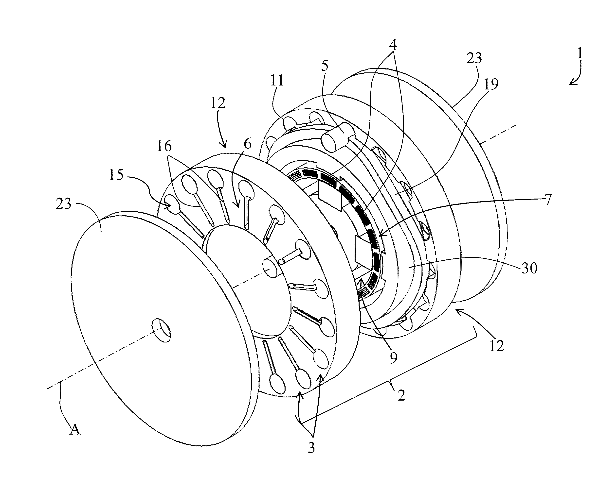 Thermal generator with magnetocaloric material