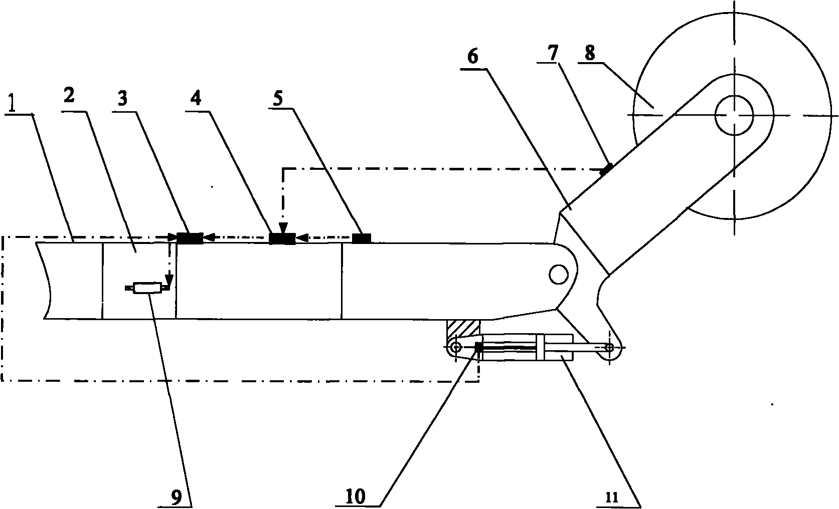 Automatic height-adjusting test device of coal mining machine roller and control method