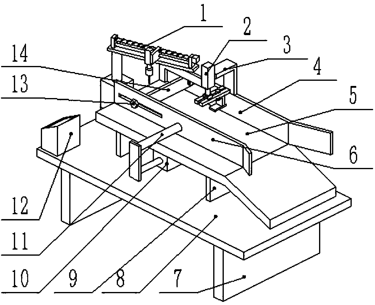 Aluminum-alloy-profile drilling device based on polar coordinates