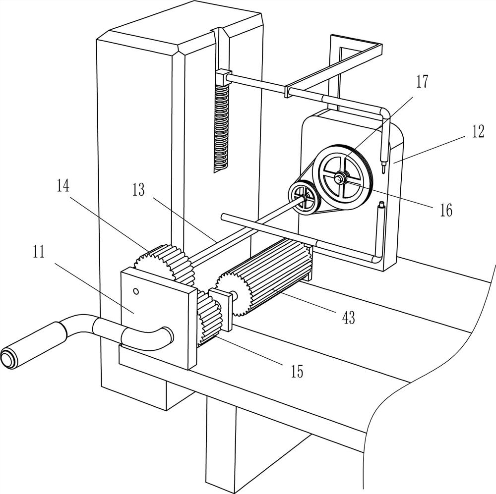 A diesel tank winding and welding integrated device