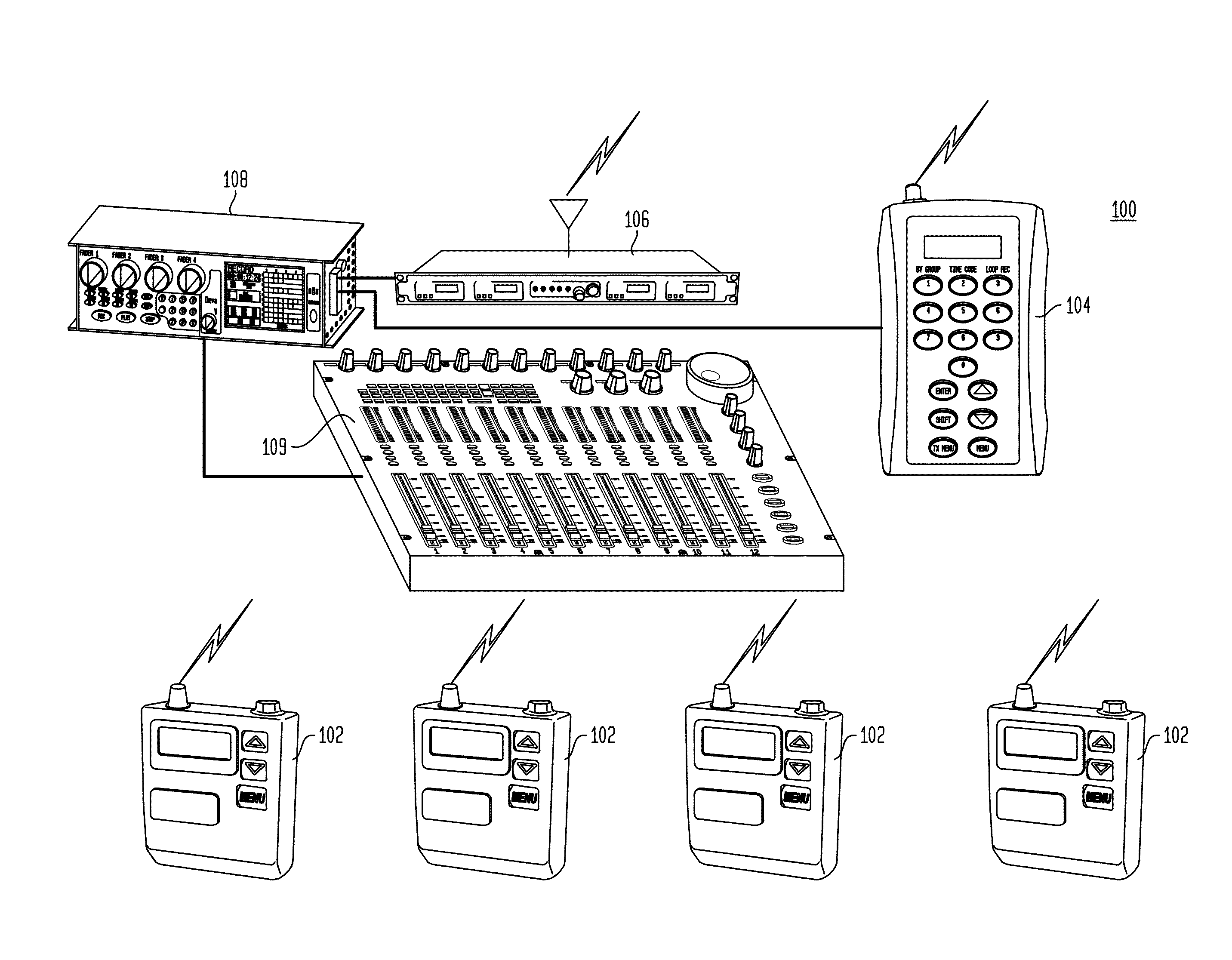 Systems and methods for remotely controlling local audio devices in a virtual wireless multitrack recording system
