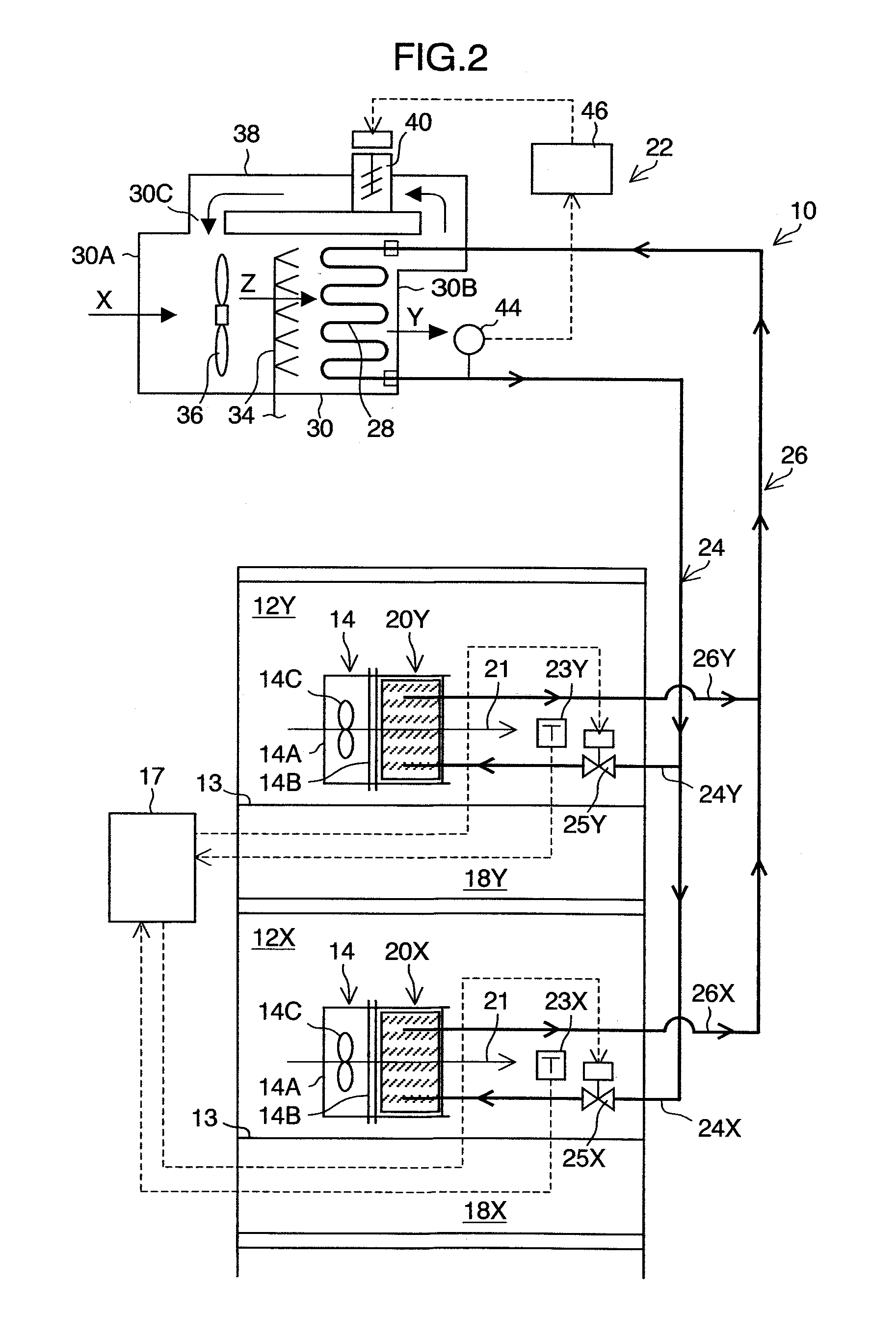 Cooling method and cooling system for electronic device