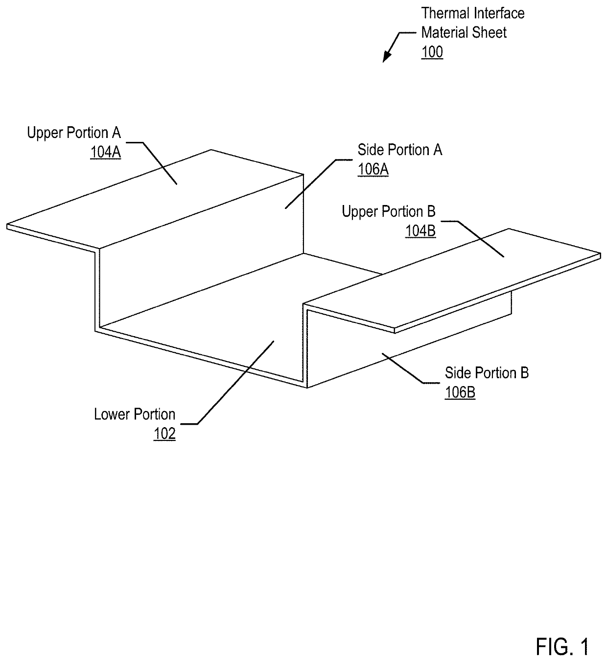 Thermal interface material structures for directing heat in a three-dimensional space