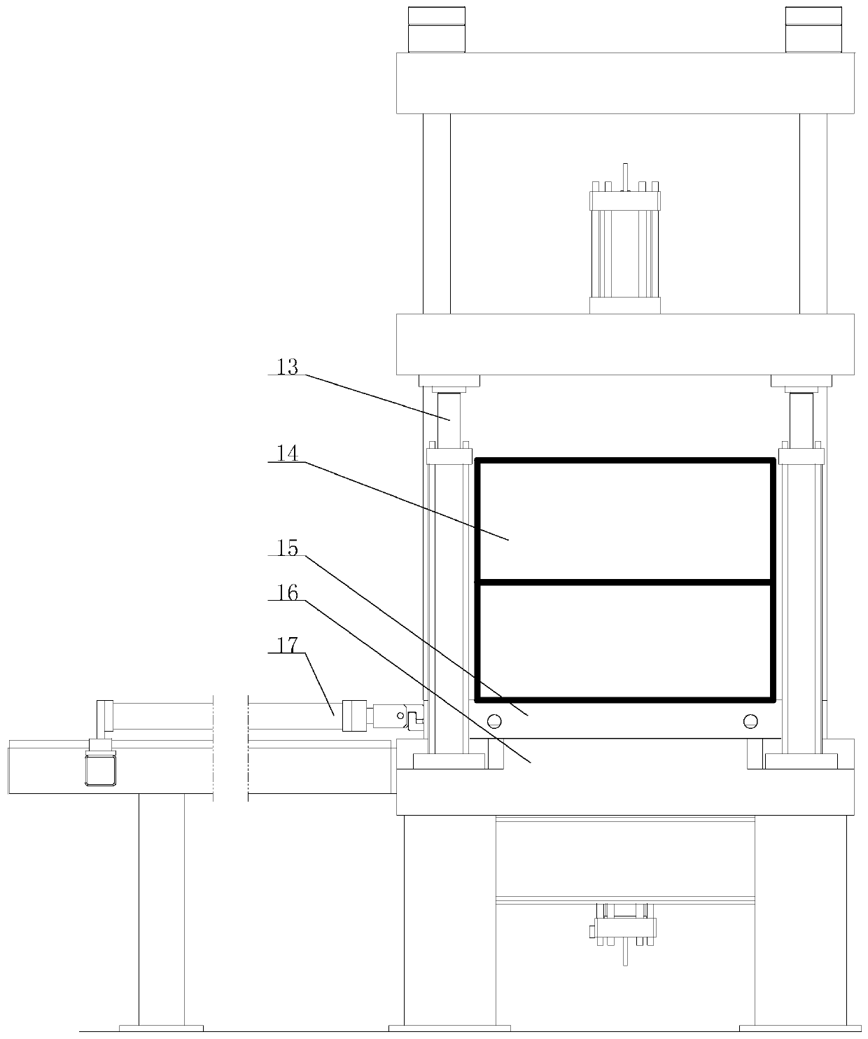 Cooperative three-station extrusion-forging forming equipment