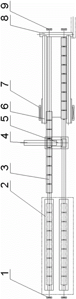 Double-station material automatic distribution and automatic fission system