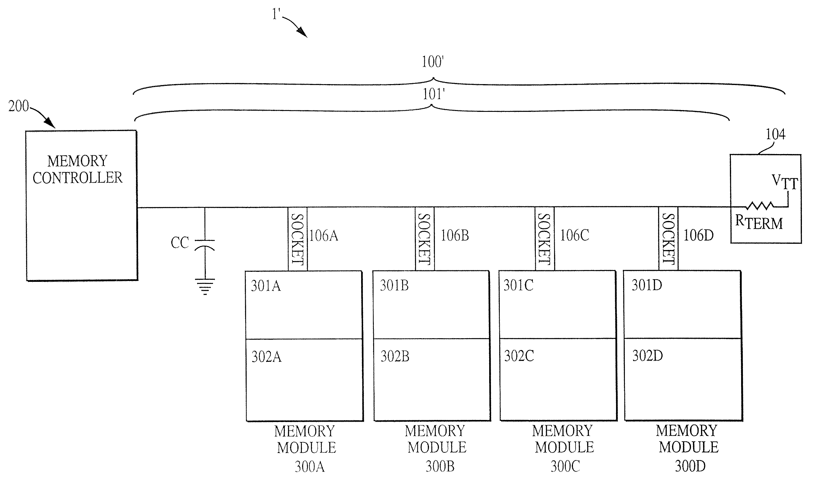 Capacitive multidrop bus compensation