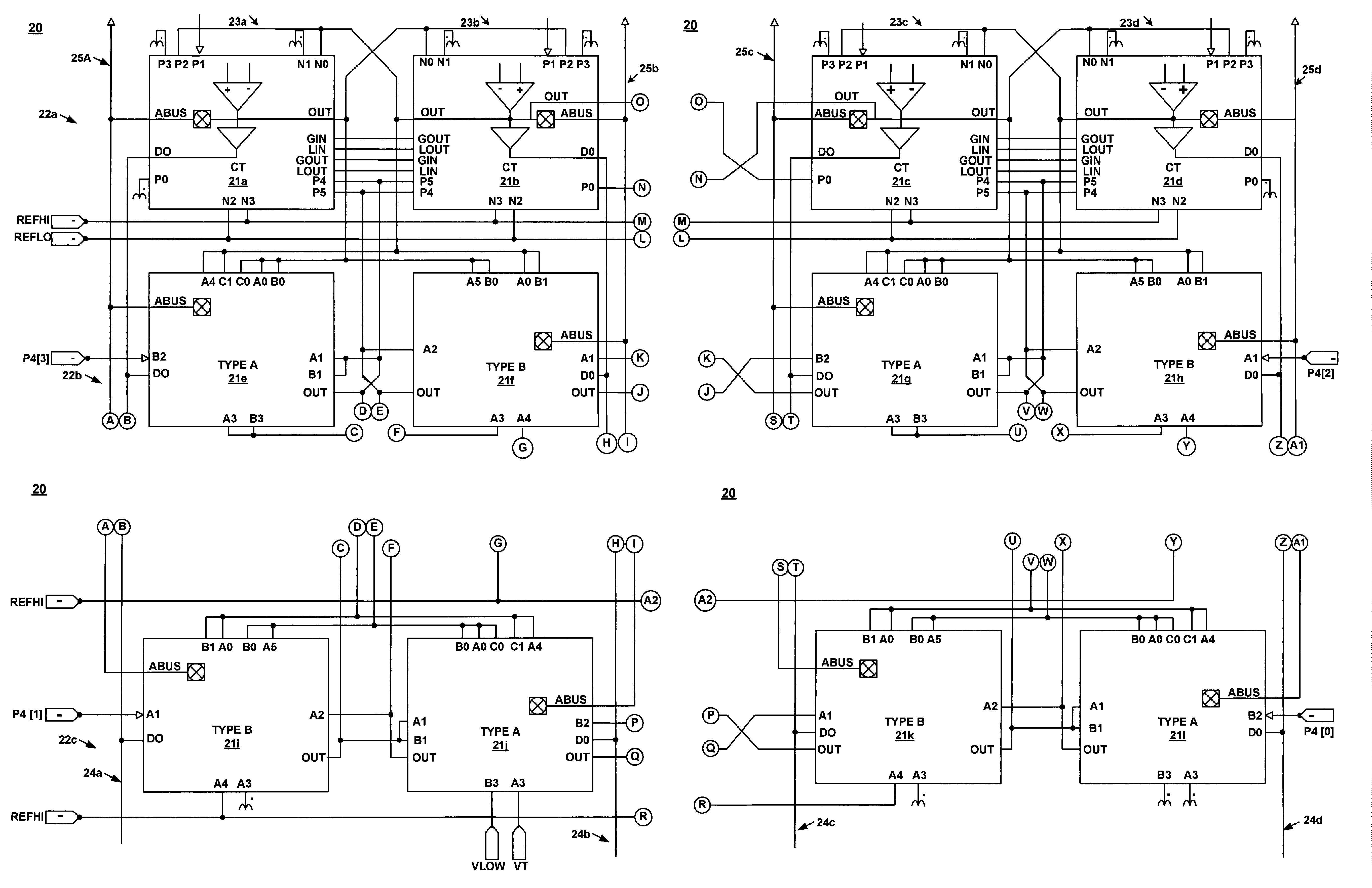 Method for synchronizing and resetting clock signals supplied to multiple programmable analog blocks