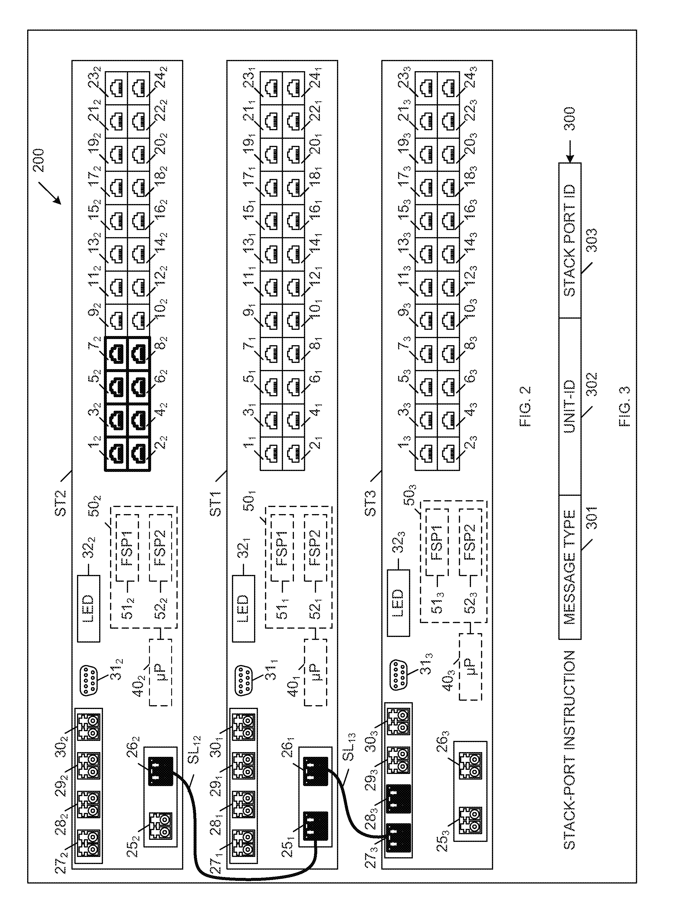 Flexible stacking port