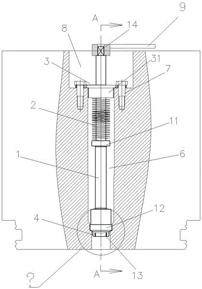 Grinding tool for starting valve hole of diesel engine cylinder head