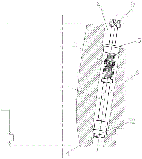 Grinding tool for starting valve hole of diesel engine cylinder head