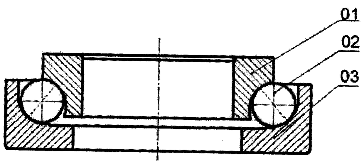 An angular contact thrust ceramic-ball bearing