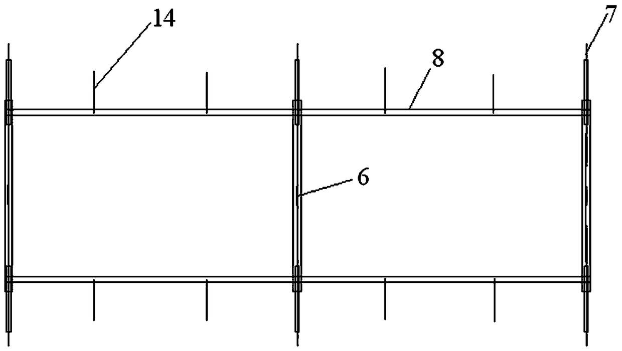 Partitioned support device and method for underground large-section roadway