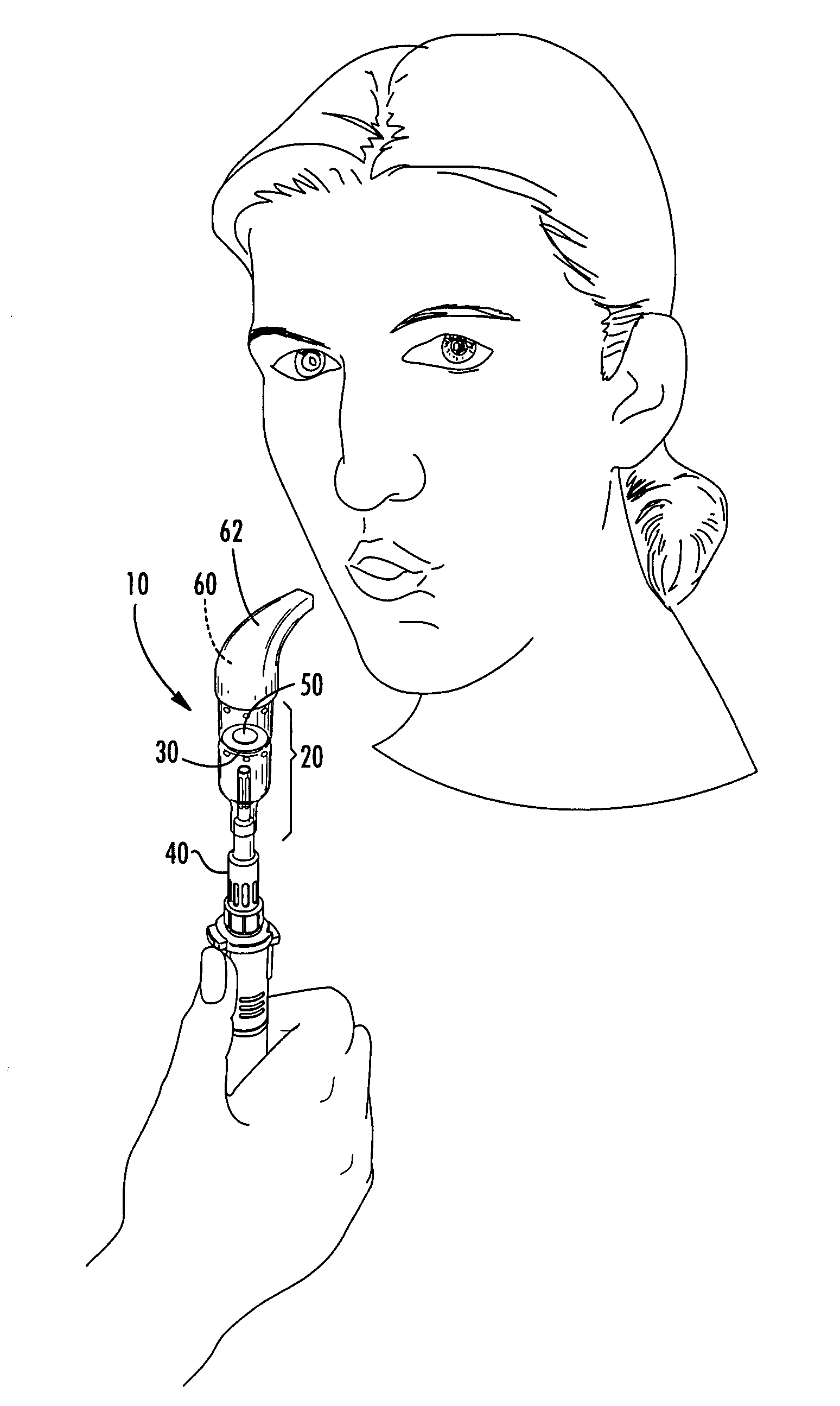 Device and method for delivering an aerosol drug