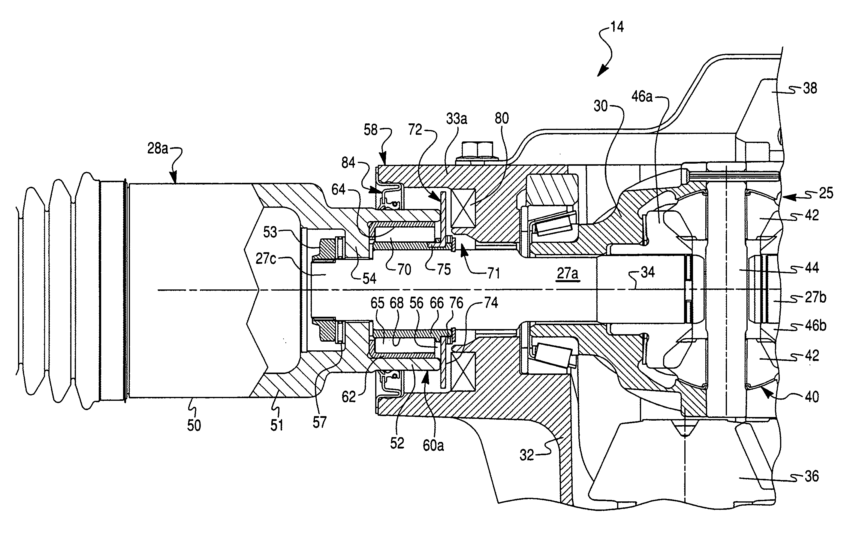 Axle disconnect assembly with directional roller clutch