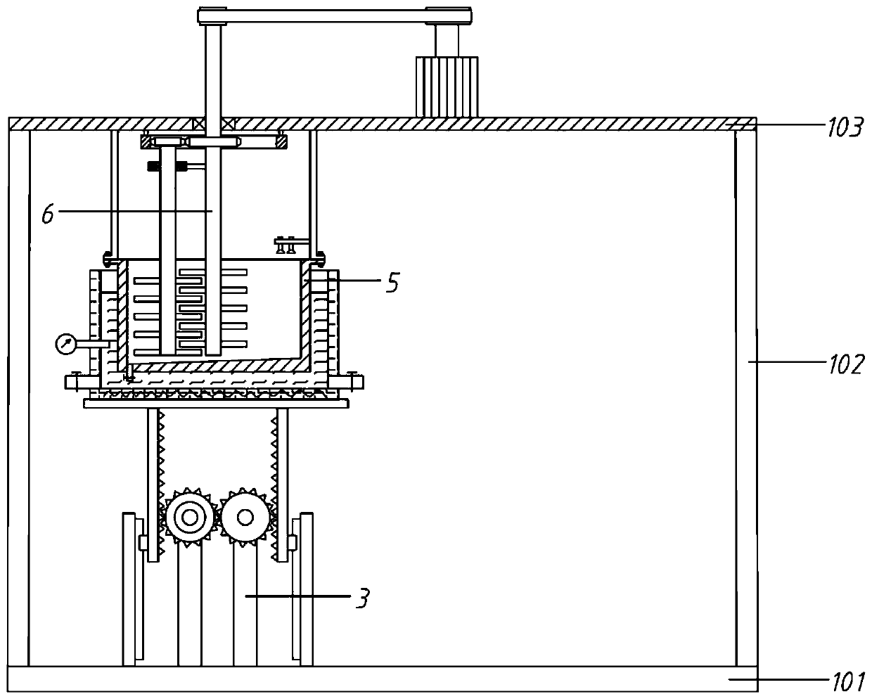 Shoemaking glue production equipment based on wheel transmission