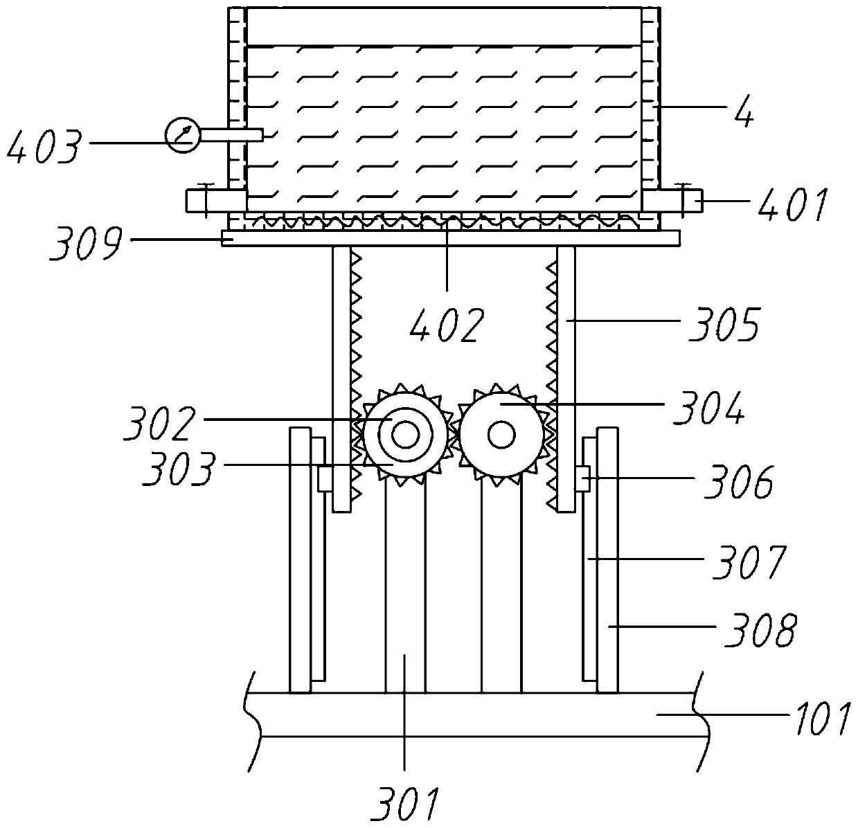 Shoemaking glue production equipment based on wheel transmission