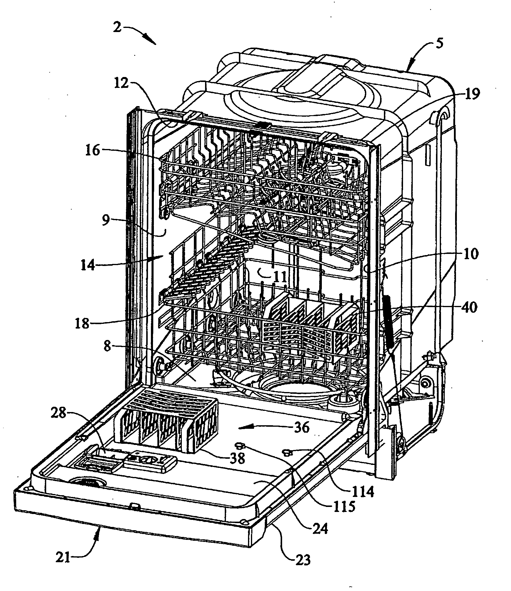 Utensil holder assembly for a dishwasher