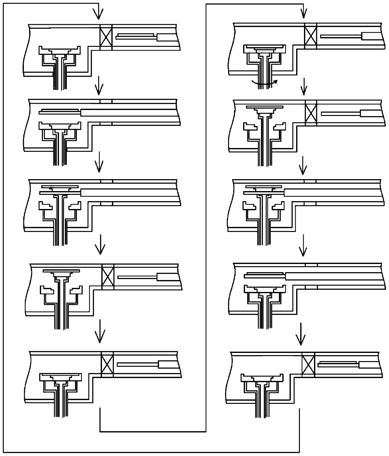 Wafer transmission device and method for reaction chamber