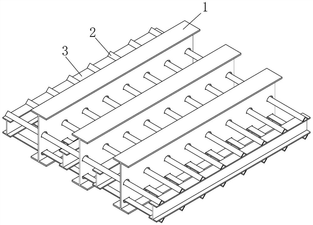 A construction method of multi-steel beam-concrete composite ultra-flat beam and flat beam