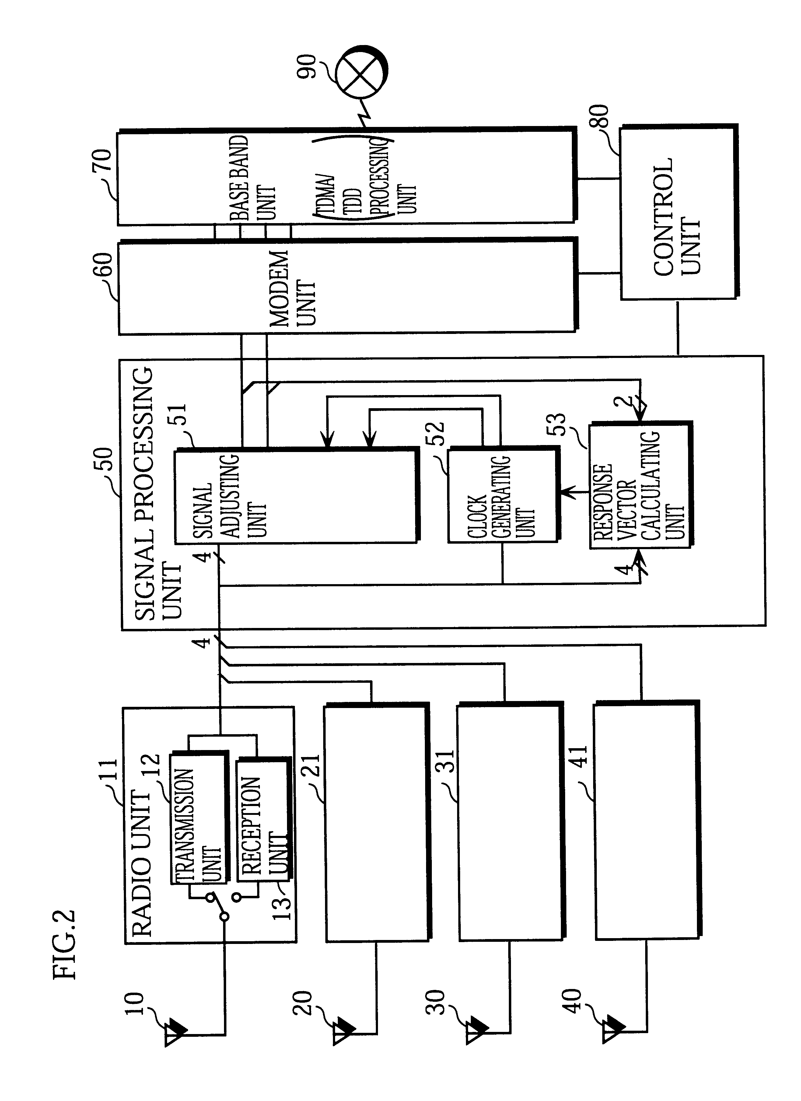 Wireless base station that staggers the transmission of symbols to spatially multiplexed mobile stations by a predetermined time that is shorter than the symbol period