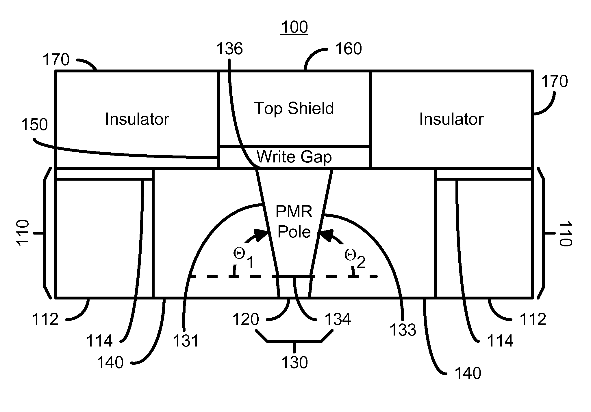 Perpendicular magnetic recording head having a pole tip formed with a CMP uniformity structure