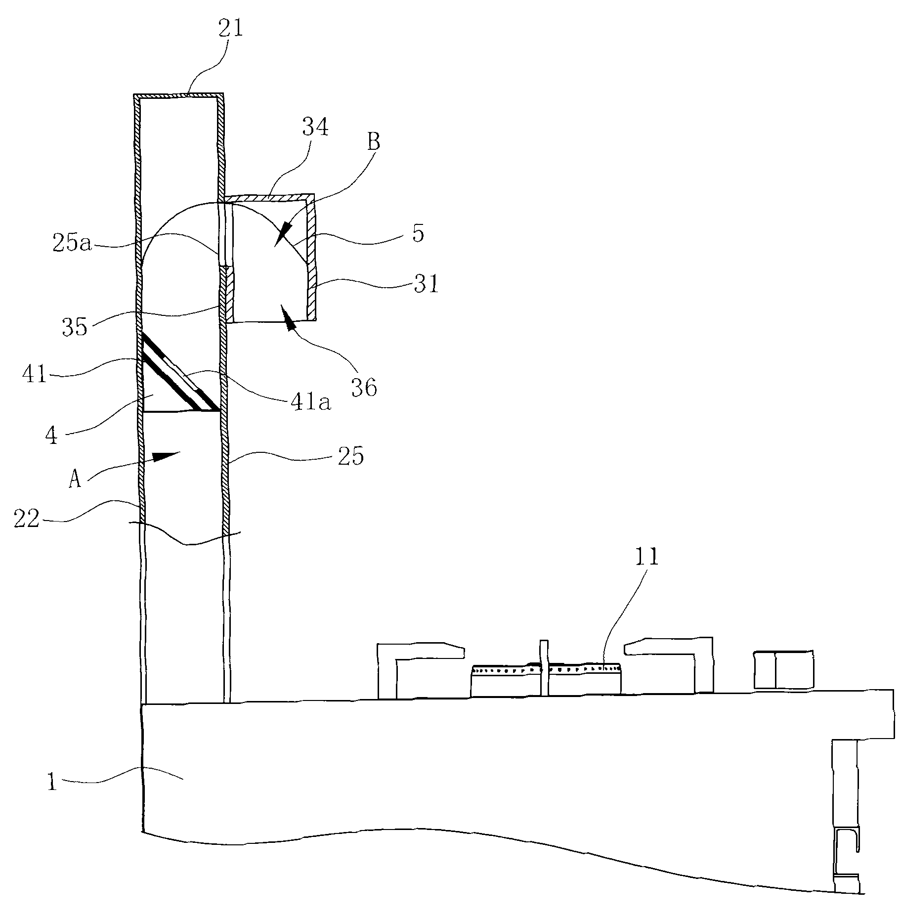 Down-draught type range hood