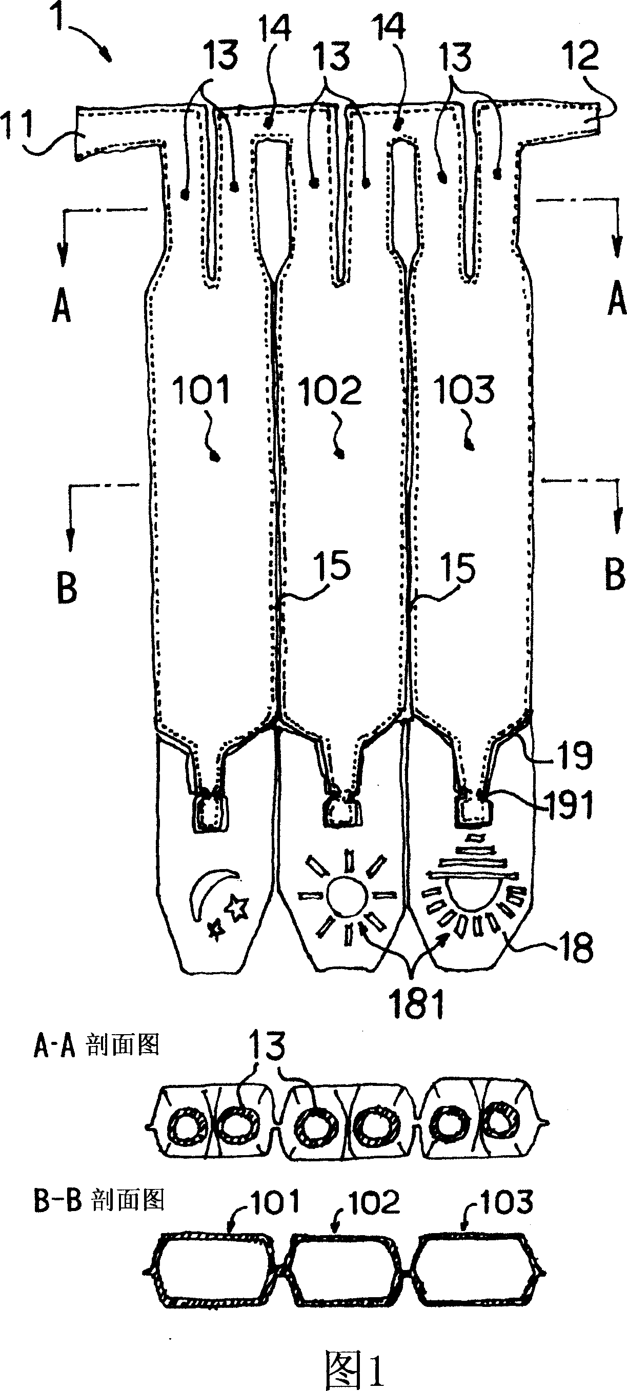 Liquid storage part connected body, manufacture method and device for liquid storage part connected body enclosed in liquid