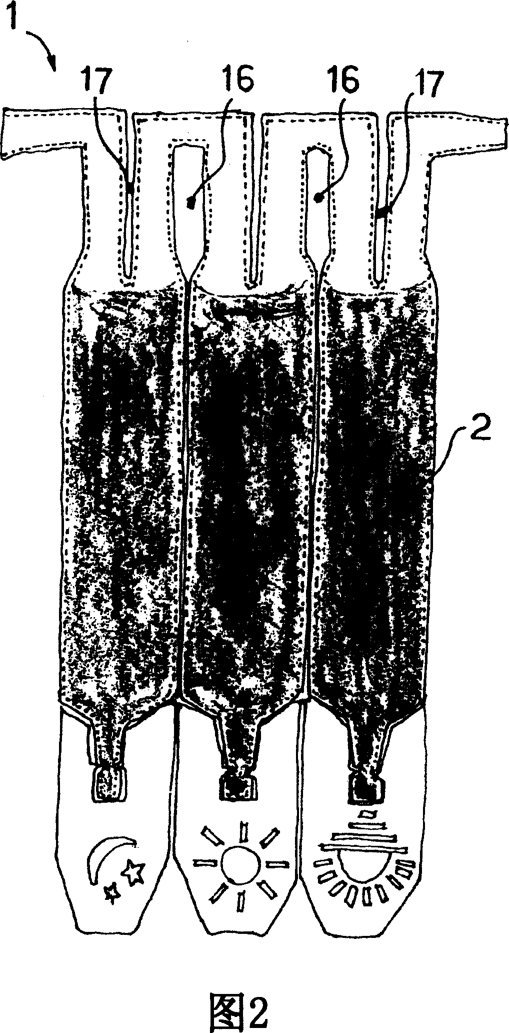 Liquid storage part connected body, manufacture method and device for liquid storage part connected body enclosed in liquid