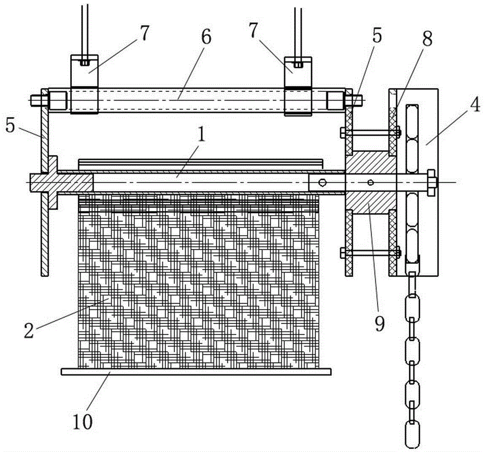 Roller shutter type dust collecting net device