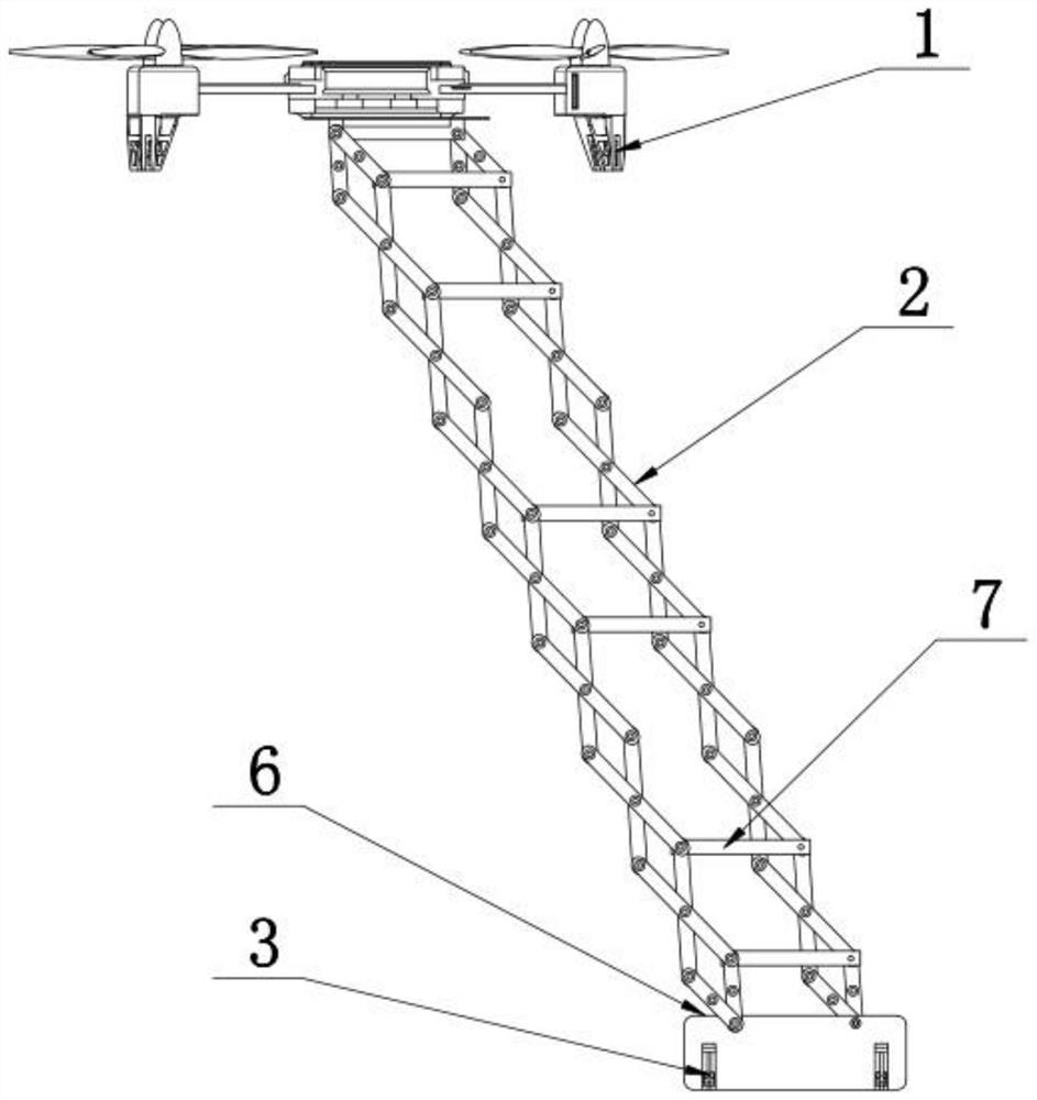 A UAV cooperative unmanned boat deployment and recovery system with parallel extension arms