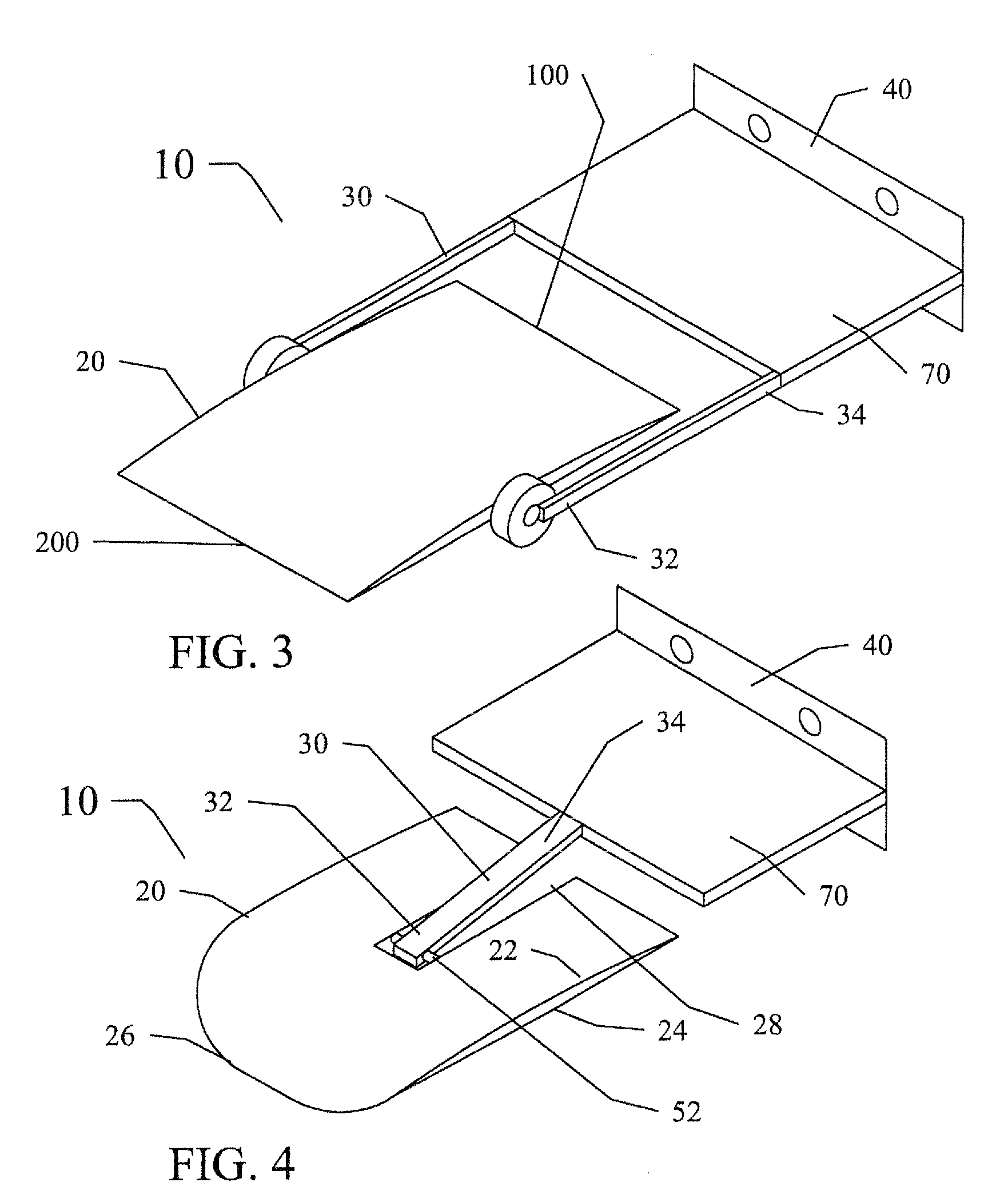 Vessel trim-tabs with pivotal connection