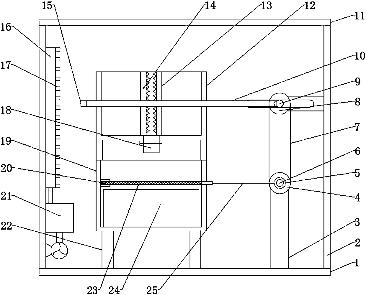 Efficient crushing and screening device for ores