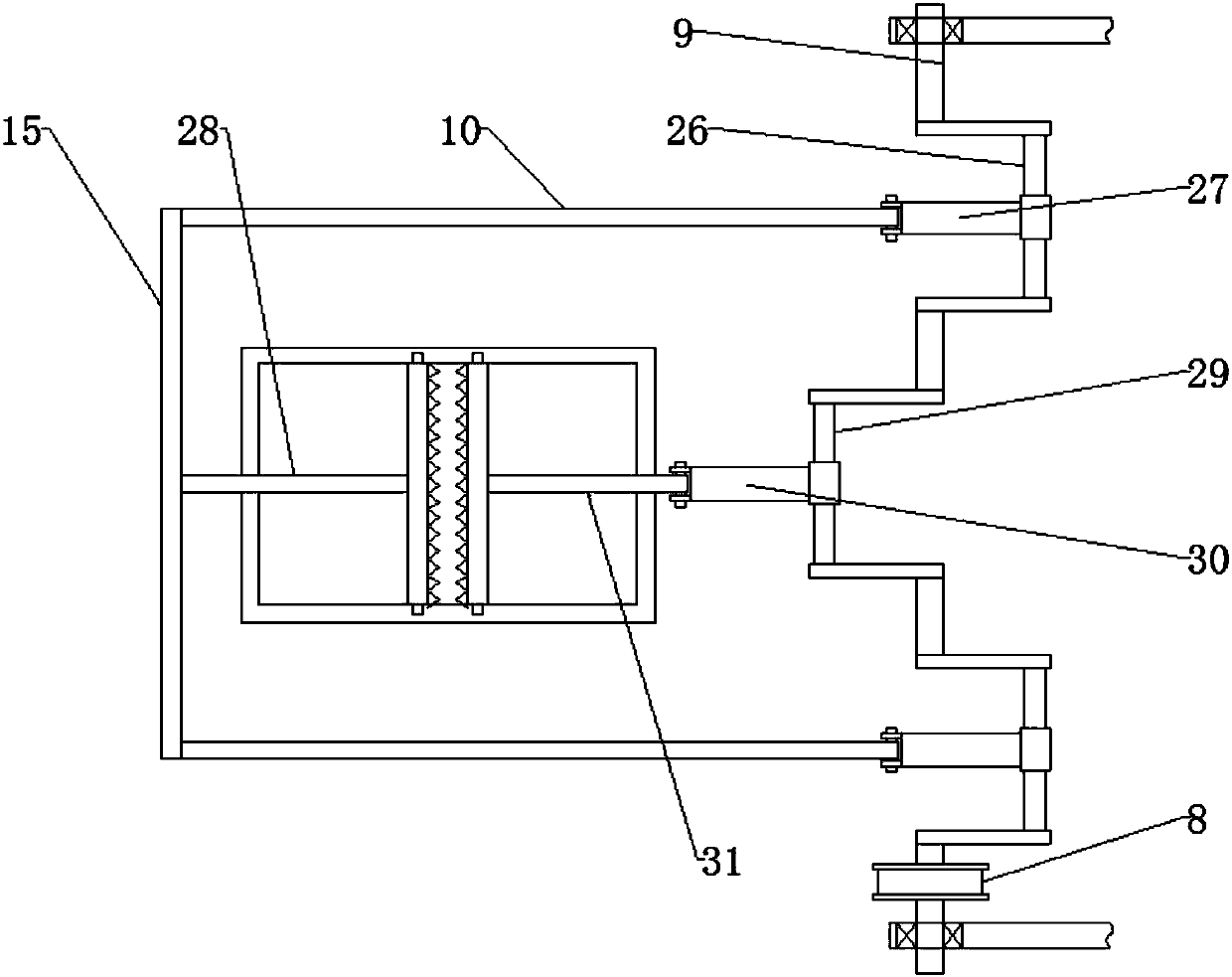 Efficient crushing and screening device for ores