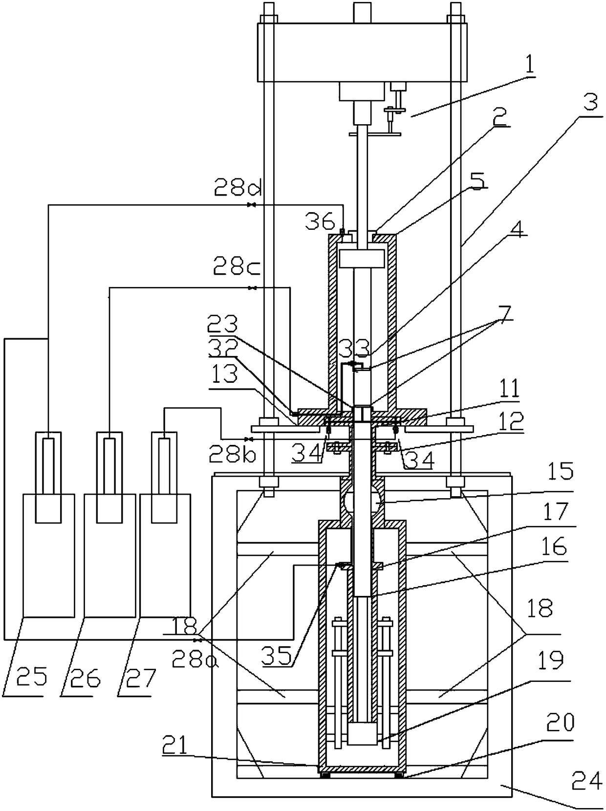 A kind of pressure-holding transfer type triaxial device and method for natural gas hydrate core sample