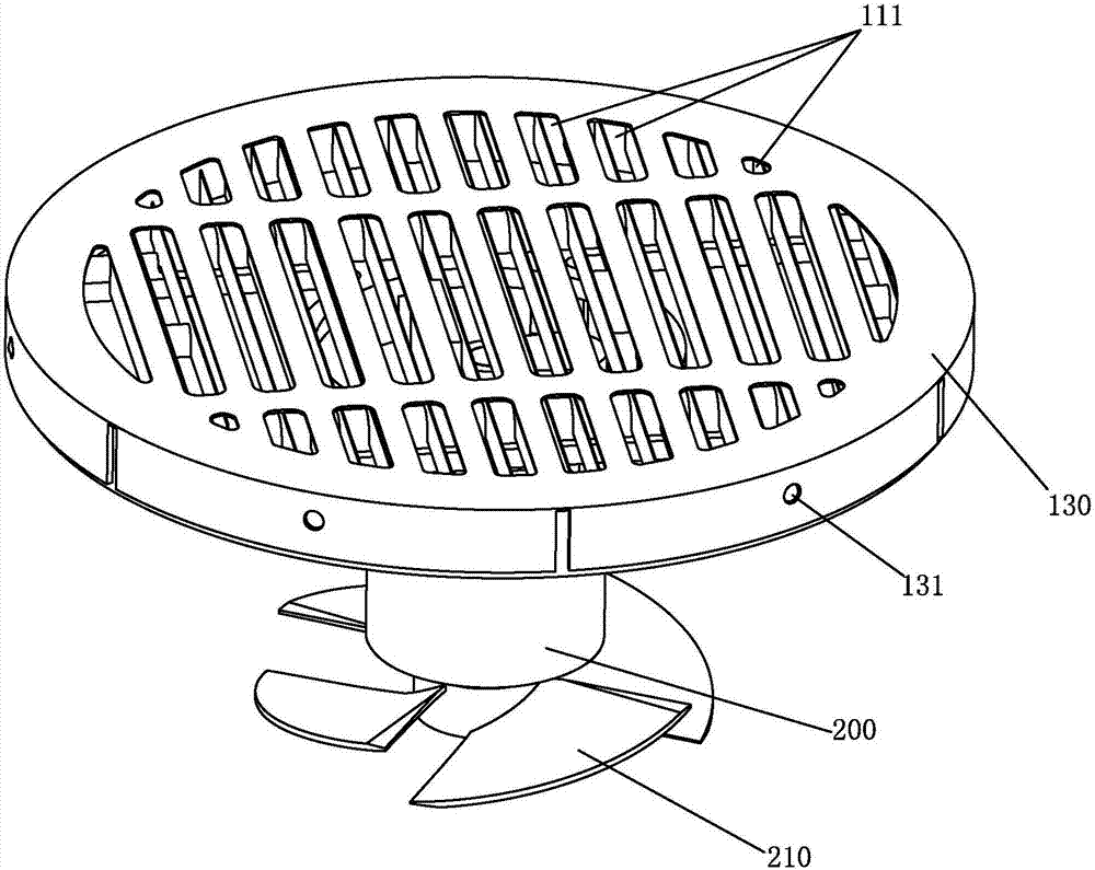 Device for cutting hair, floor drain with device and working method of device