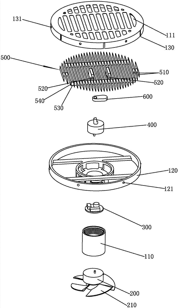 Device for cutting hair, floor drain with device and working method of device