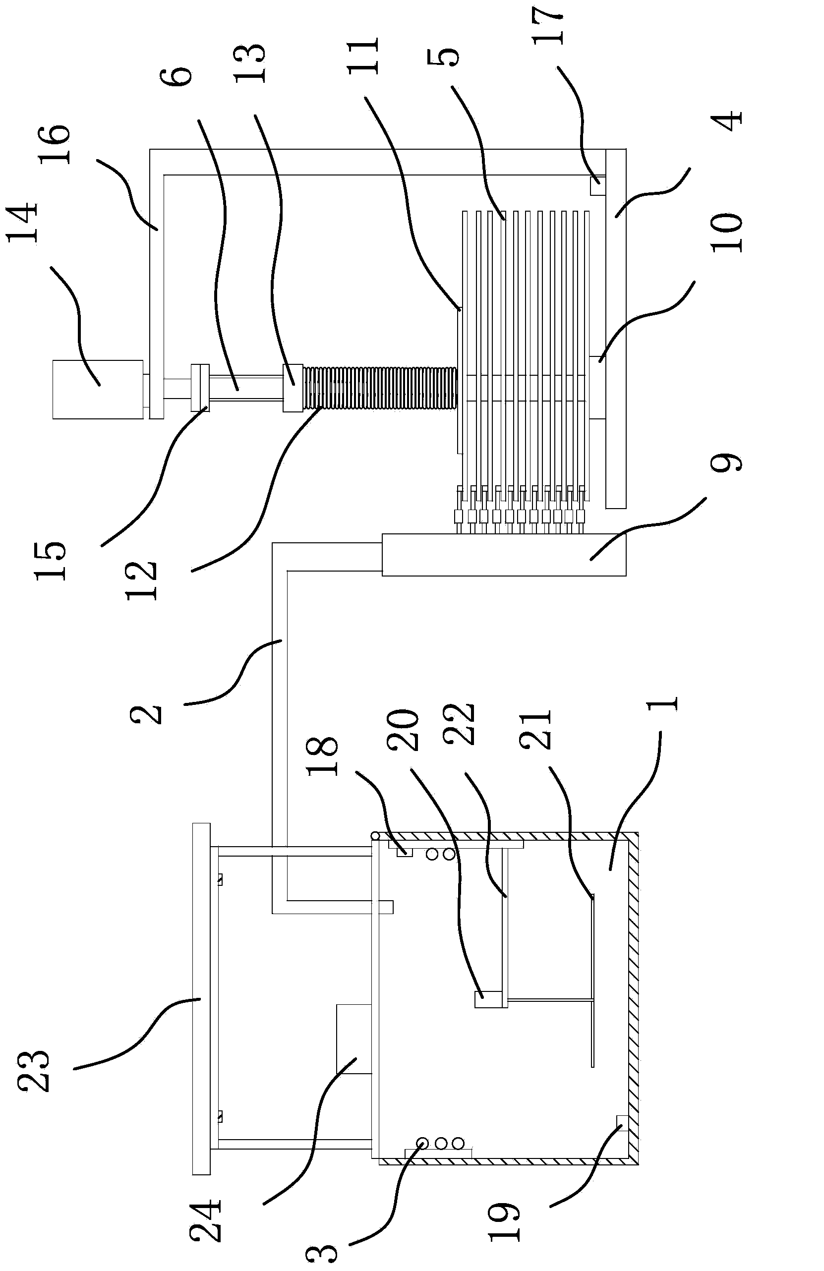 Marsh gas production system of marsh gas tank with drive mechanism