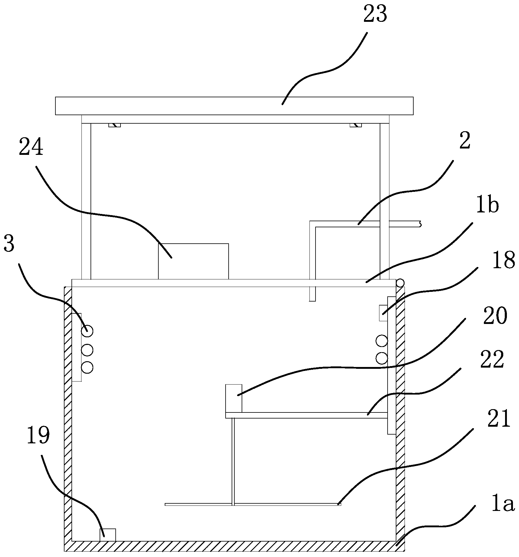 Marsh gas production system of marsh gas tank with drive mechanism