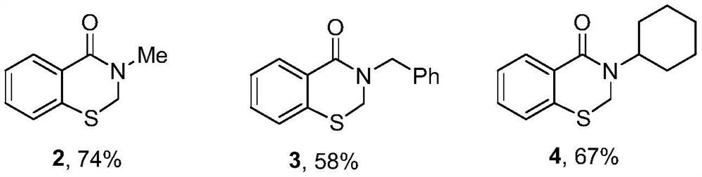 Method for preparing N-(substituent) benzothiazine-4-ketone without metal participation