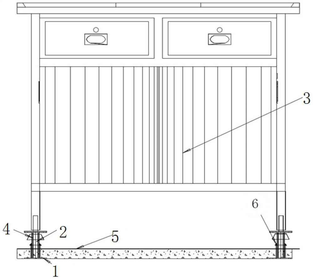 Detachable meal preparation furniture marine base