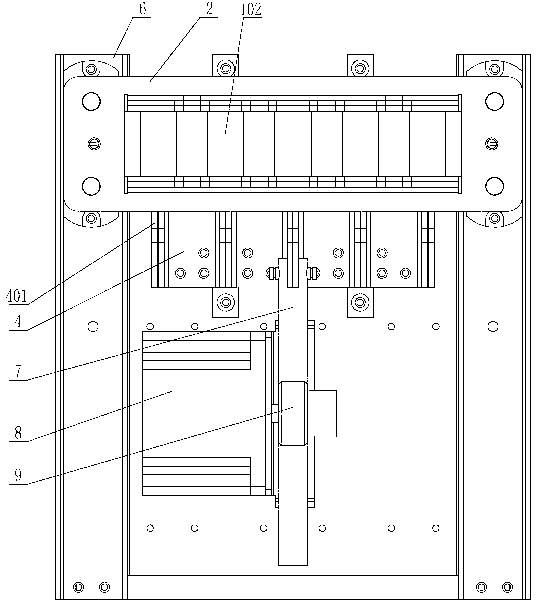 Test tube clamping mechanism in test tube cover removing device