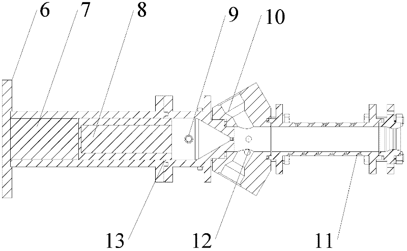 Solid-liquid hybrid rocket ramjet for test