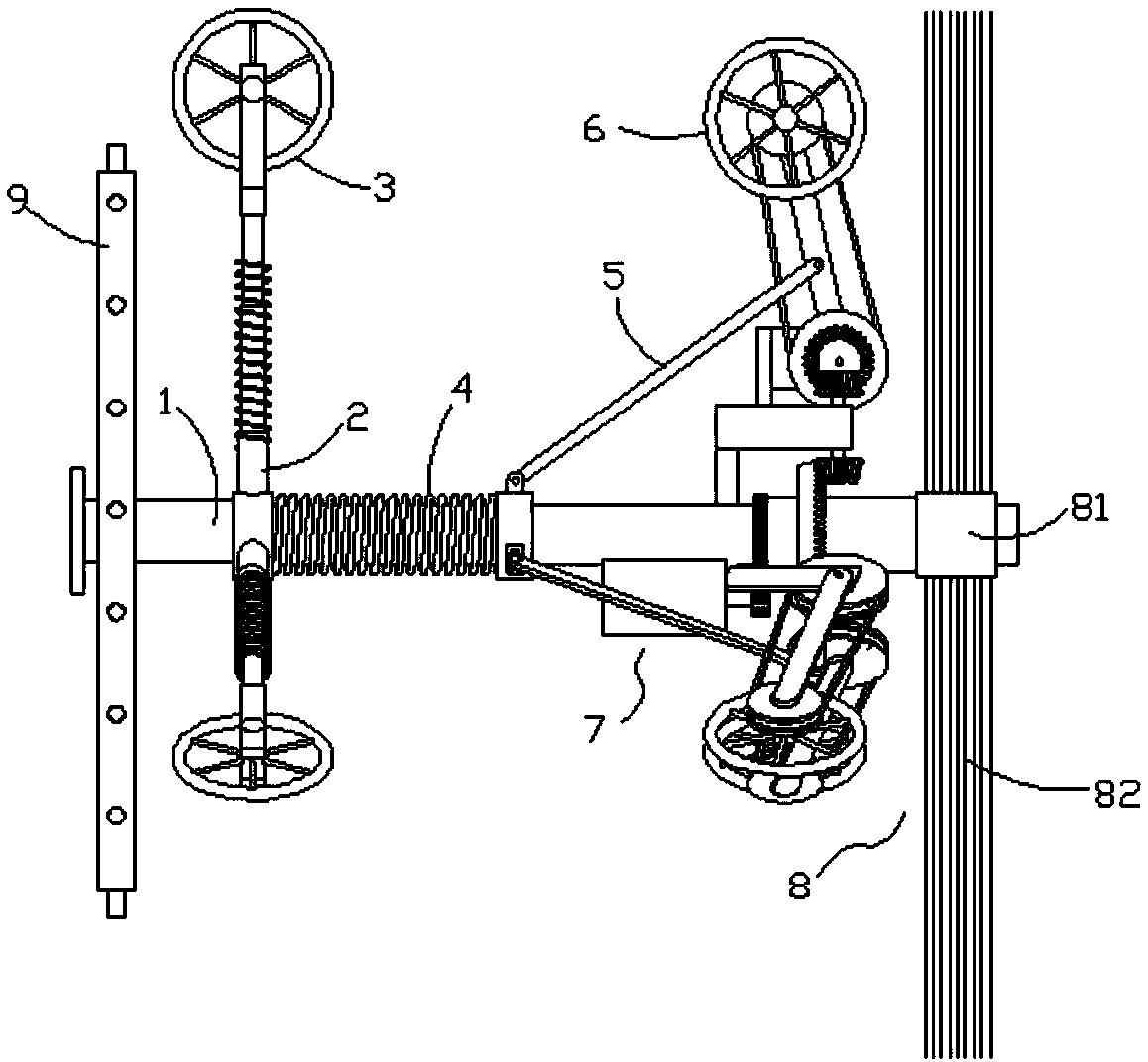 Sweeping device for inner wall of FRPP pipe fitting