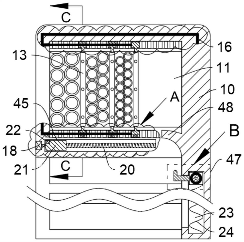 High goods shelf goods taking device for logistics