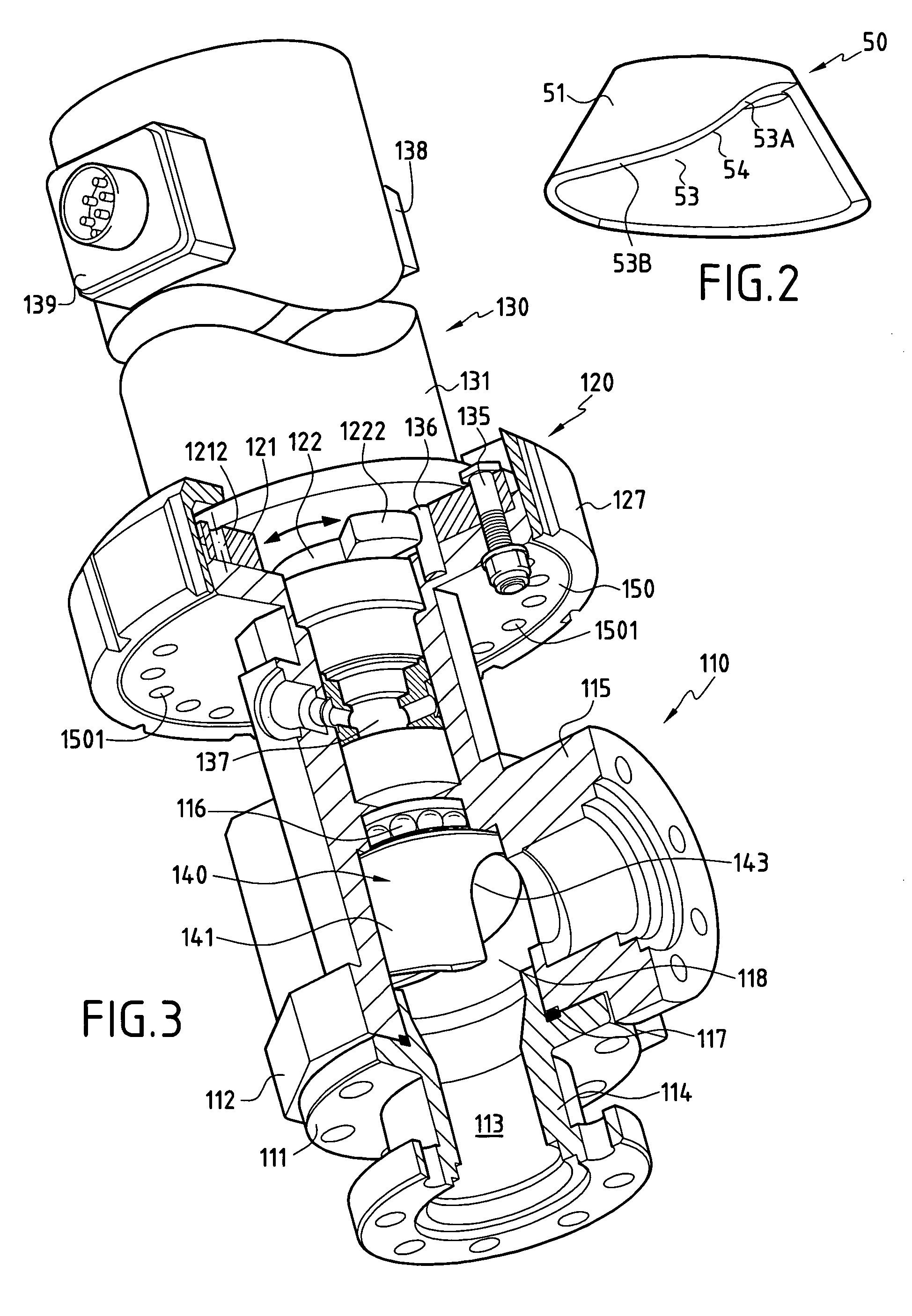 Valve device having a long adjustment stroke