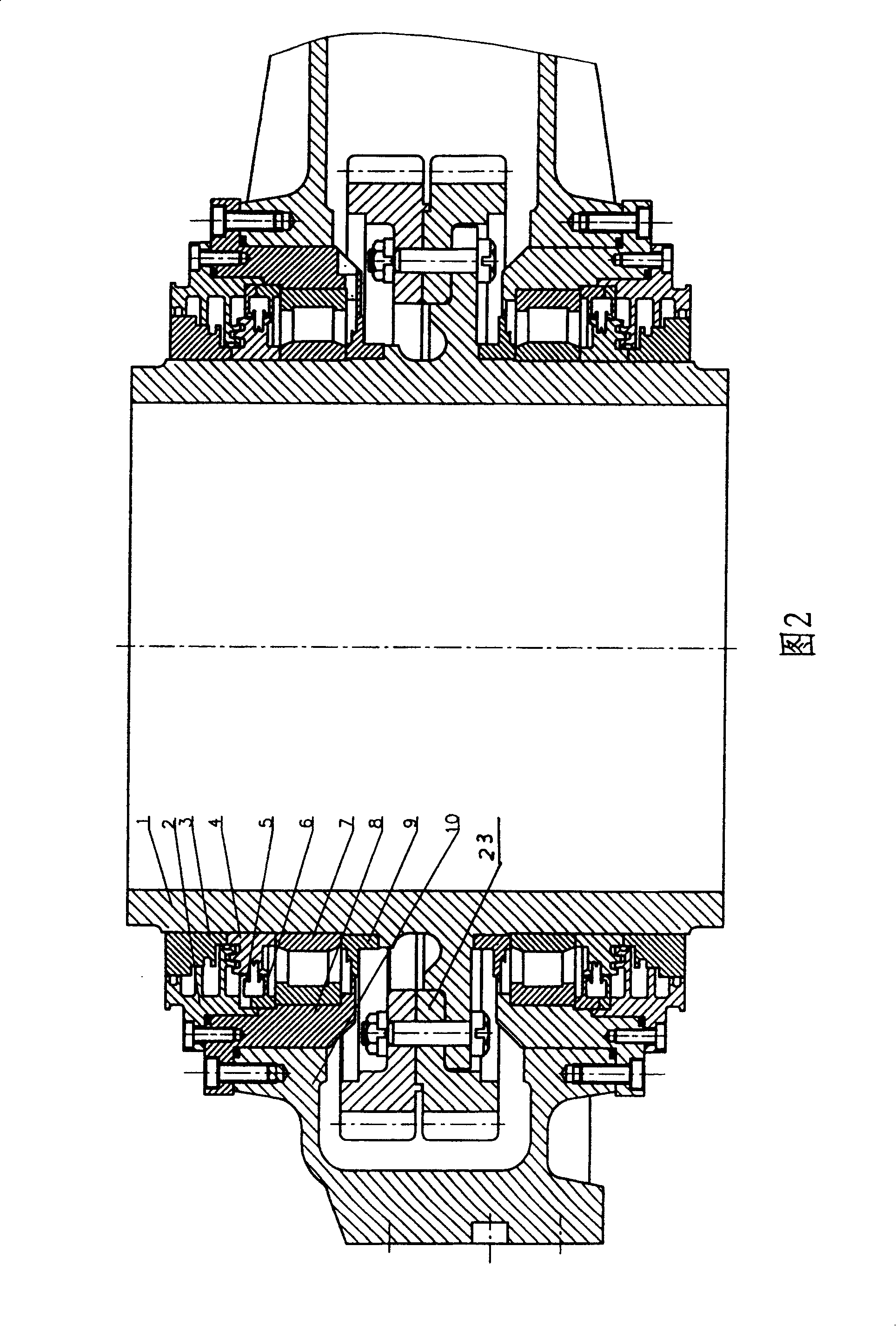 Airproof equipment for power driven gear case of high speed train