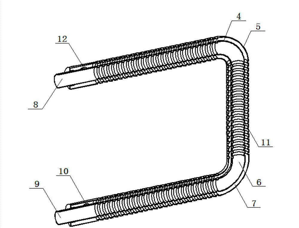 Device for recovering waste heat of waste water and bathing system using device