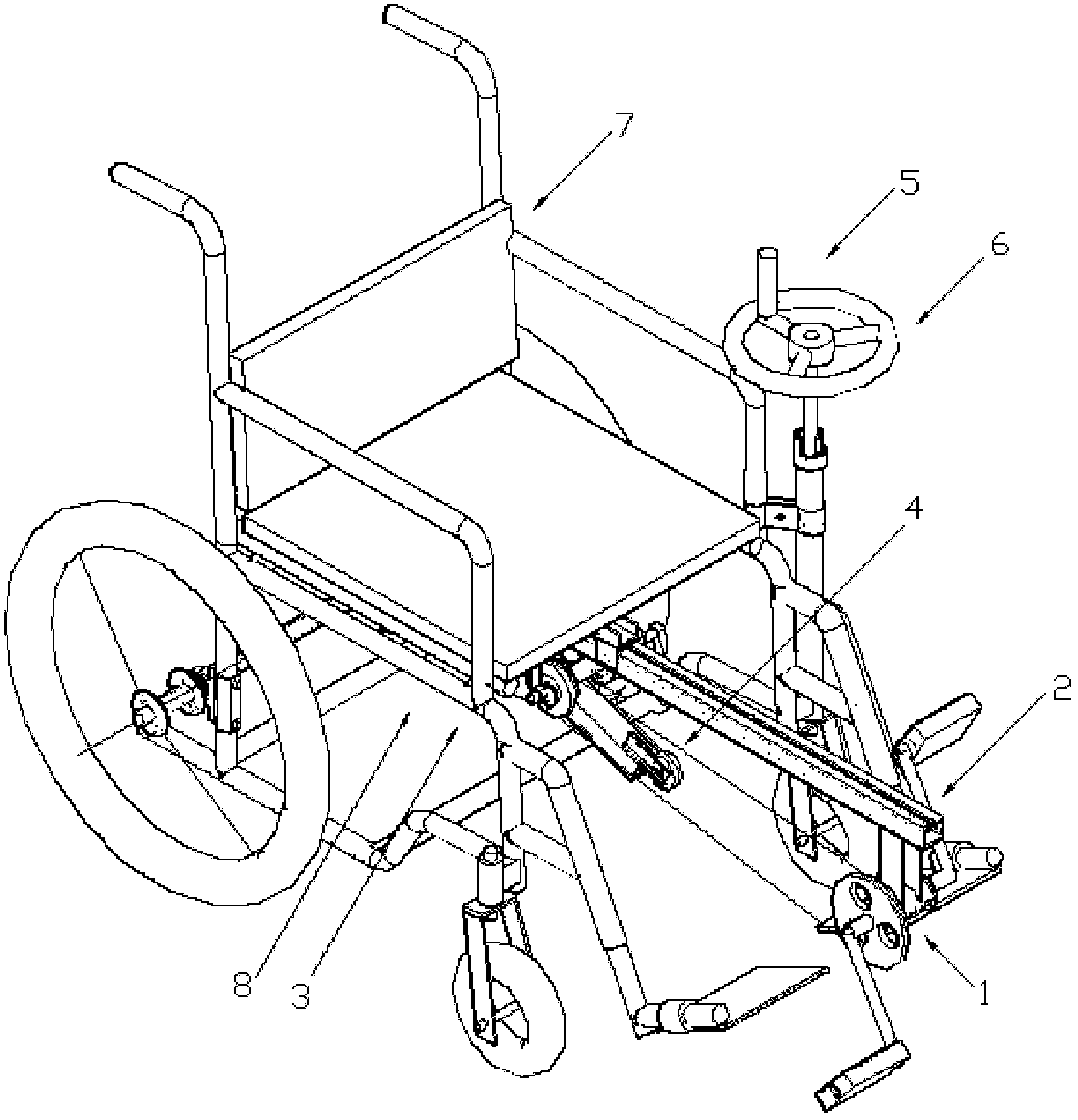 Pedal wheelchair